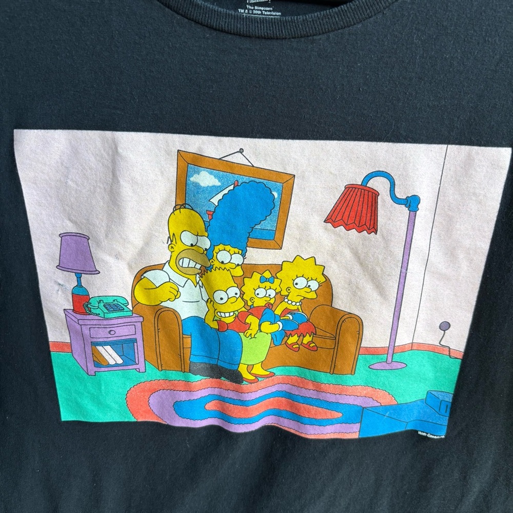 The Simpsons Family Graphic Tee - Black with Bright Colors